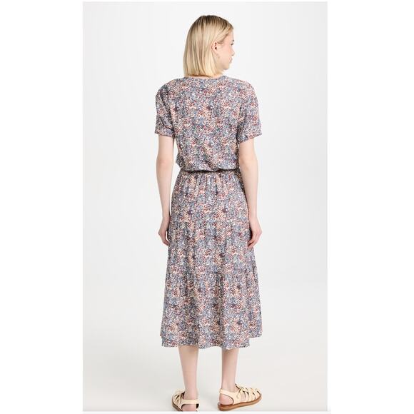 NATIONLTD NWT Printied Martine Short Sleeve Knit Midi Dress // L - Picture 2 of 12